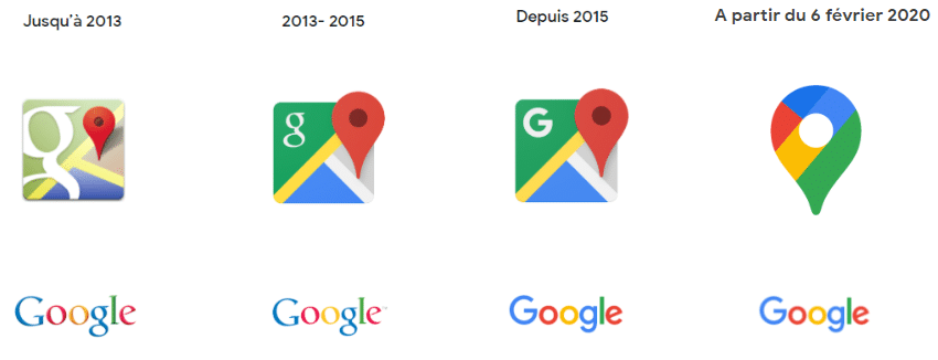 évolution logo Google Maps