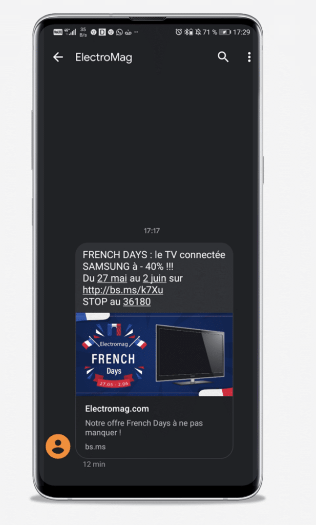 campagne SMS French Days