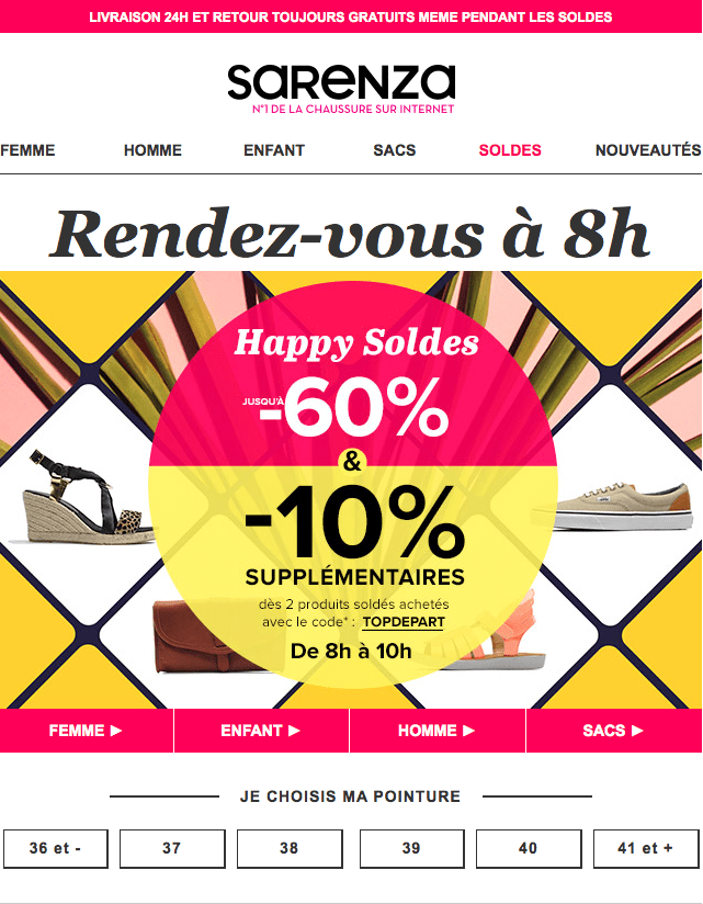 exemple e-mailing soldes